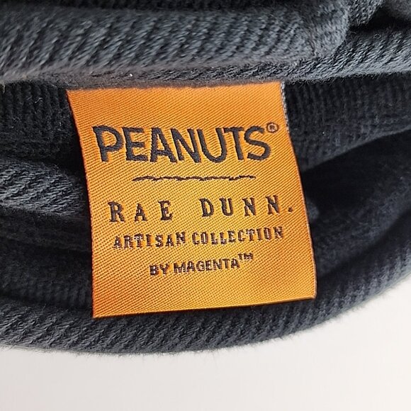 PEANUTS X Rae Dunn Set 2 Hand Towels Black White BOO! Snoopy Stich 100% Cotton - Picture 6 of 7